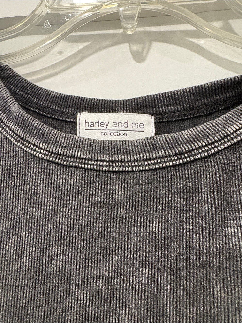 Washed Black Ribbed Tank Top - Picture 2 of 3
